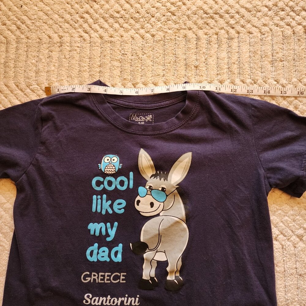 Kids Santorini Greece Tee – “Cool Like My Dad” – Size 9/10 - Picture 6 of 15